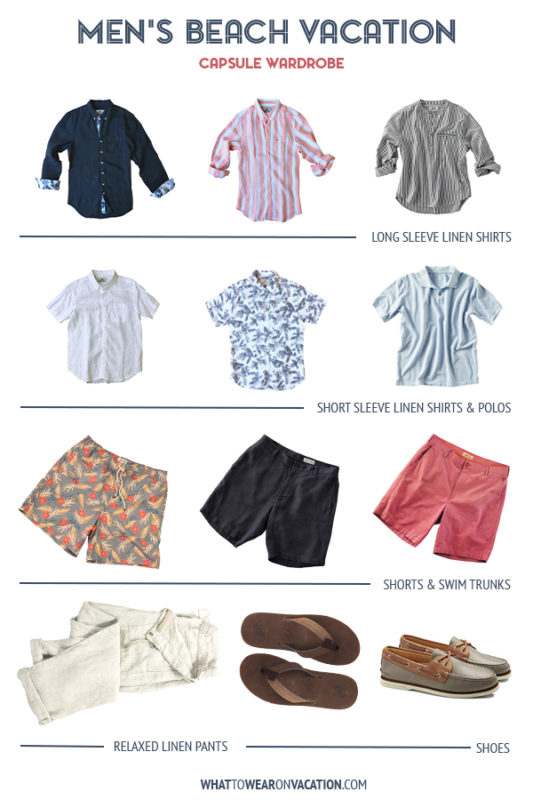 Men's Capsule Wardrobe for a Beach Vacation