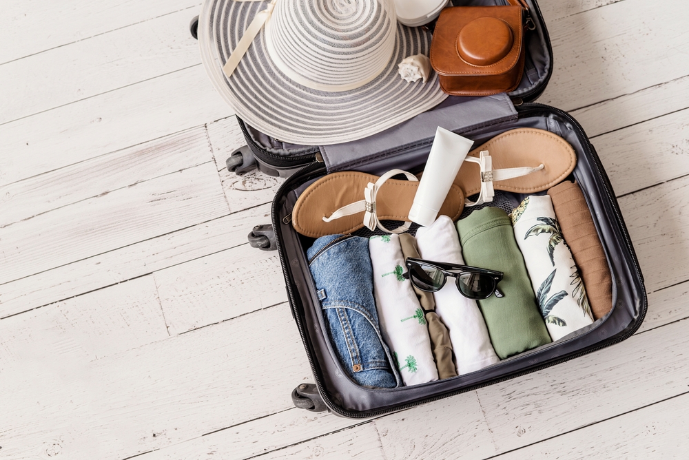 list of steps to packing a suitcase for travel